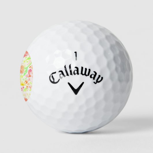 Niedliches, farbiges Blumenmuster Golfball (Logo)