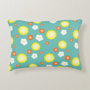 Niedliches farbiges Daisy-Blume-Muster Dekokissen