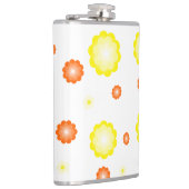 Niedliches farbiges Daisy-Blume-Muster Flachmann (Rechts)