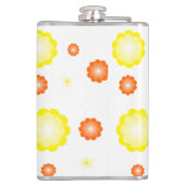 Niedliches farbiges Daisy-Blume-Muster Flachmann (Rückseite)