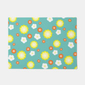 Niedliches farbiges Daisy-Blume-Muster Fußmatte (Vorderseite)