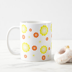 Niedliches farbiges Daisy-Blume-Muster Kaffeetasse