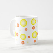 Niedliches farbiges Daisy-Blume-Muster Kaffeetasse (Vorderseite Links)