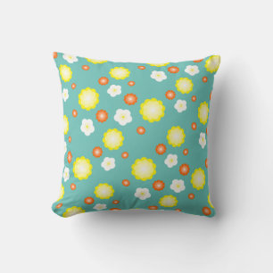 Niedliches farbiges Daisy-Blume-Muster Kissen