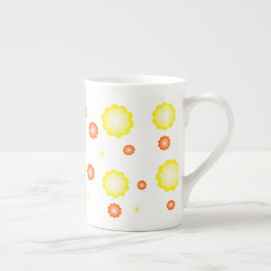 Niedliches farbiges Daisy-Blume-Muster Porzellantasse