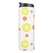 Niedliches farbiges Daisy-Blume-Muster Thermosbecher (Nach rechts gedreht)