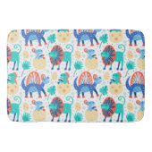 Niedliches farbiges Dinosaurier-Muster Badematte (Vorderseite)