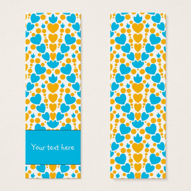Niedliches farbiges Doodle-Dot-Lesezeichen und Her (Vorne & Hinten)