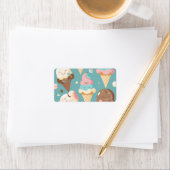 Niedliches, farbiges Eis Adressaufkleber (Insitu)