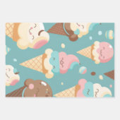 Niedliches, farbiges Eis Geschenkpapier Set (Vorderseite 2)