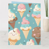 Niedliches, farbiges Eis Karte (Rückseite)