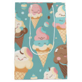 Niedliches, farbiges Eis Mittlere Geschenktüte (Rückseite)