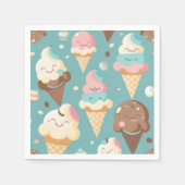 Niedliches, farbiges Eis Serviette (Vorderseite)