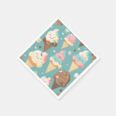 Niedliches, farbiges Eis Serviette (Ecke)