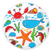 Niedliches farbiges Erscheinungsbild Keramikknauf (Vorderseite)