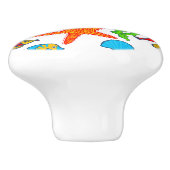 Niedliches farbiges Erscheinungsbild Keramikknauf (Seitenansicht)