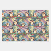 Niedliches, farbiges Eukalyptmuster Geschenkpapier Set (Vorderseite)