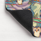 Niedliches, farbiges Eukalyptmuster Mousepad (Ecke)