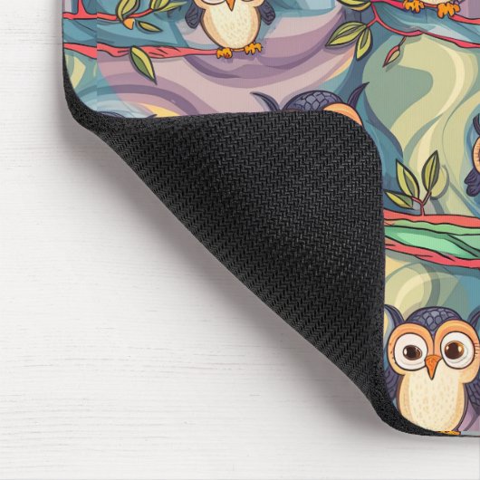 Niedliches, farbiges Eukalyptmuster Mousepad (Ecke)