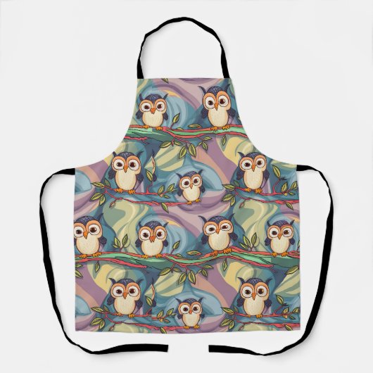 Niedliches, farbiges Eukalyptmuster Schürze (Vorderseite)
