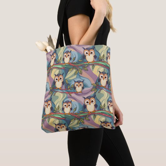 Niedliches, farbiges Eukalyptmuster Tasche (Von Nahem)