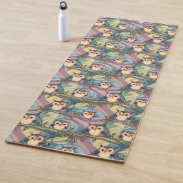 Niedliches, farbiges Eukalyptmuster Yogamatte