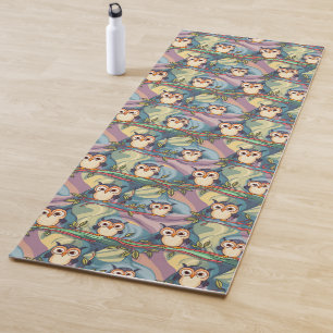 Niedliches, farbiges Eukalyptmuster Yogamatte