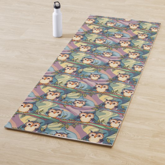 Niedliches, farbiges Eukalyptmuster Yogamatte (Beispiel)