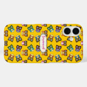 Niedliches, farbiges Eule-Muster - Groß-/Kleinschr Case-Mate iPhone Hülle (Rückseite (Horizontal))