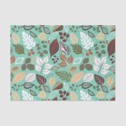 Niedliches, farbiges Fall-Leafmuster 3 Seidenpapier (Vorderseite)