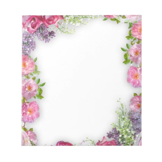 Niedliches farbiges, florales Notepad Notizblock (Vorderseite)