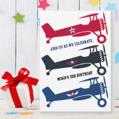 Niedliches farbiges Flugzeug für Junge, Fun Kinder Einladung