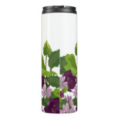 Niedliches farbiges Gastgeschenk mit Blumenüberdac Thermosbecher (Rückseite)