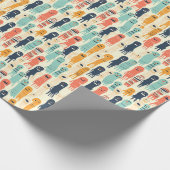 Niedliches farbiges GeisterHalloween Geschenkpapier (Ecke)