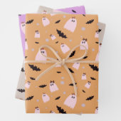 Niedliches farbiges GeisterHalloween Geschenkpapier Set (Beispiel)