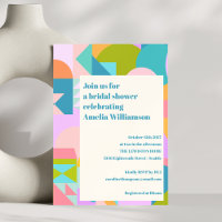 Niedliches farbiges geometrisches Brautparty