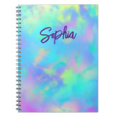 Niedliches farbiges, gürtelarmes Monogramm Notizblock (Vorderseite)