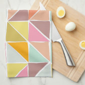 Niedliches, farbiges Handgezeichnetes geometrische Geschirrtuch (Viertel Falte)