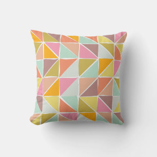 Niedliches, farbiges Handgezeichnetes geometrische Kissen
