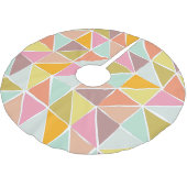 Niedliches, farbiges Handgezeichnetes geometrische Polyester Weihnachtsbaumdecke (Schrägansicht)