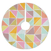 Niedliches, farbiges Handgezeichnetes geometrische Polyester Weihnachtsbaumdecke (Vorderseite)