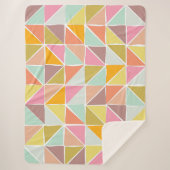 Niedliches, farbiges Handgezeichnetes geometrische Sherpadecke (Vorderseite)