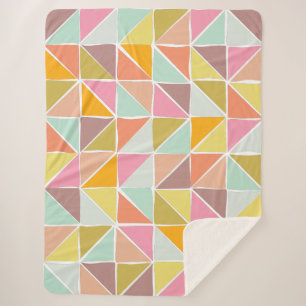 Niedliches, farbiges Handgezeichnetes geometrische Sherpadecke