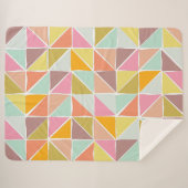 Niedliches, farbiges Handgezeichnetes geometrische Sherpadecke (Vorderseite (Horizontal))