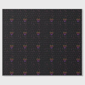 niedliches, farbiges Herz Geschenkpapier (Flach)