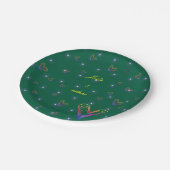 niedliches, farbiges Herz Pappteller (Schrägansicht)