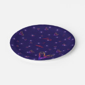 niedliches, farbiges Herz Pappteller (Schrägansicht)