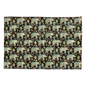 Niedliches farbiges Indianerelementmuster Kissenbezug (Rückseite-Links)