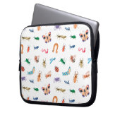 Niedliches farbiges Insektenmuster Laptopschutzhülle (Vorderseite Links)