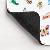 Niedliches farbiges Insektenmuster Mousepad (Ecke)